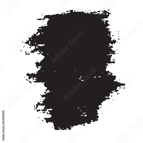 Dark brush isolated on white background. Vector illustration