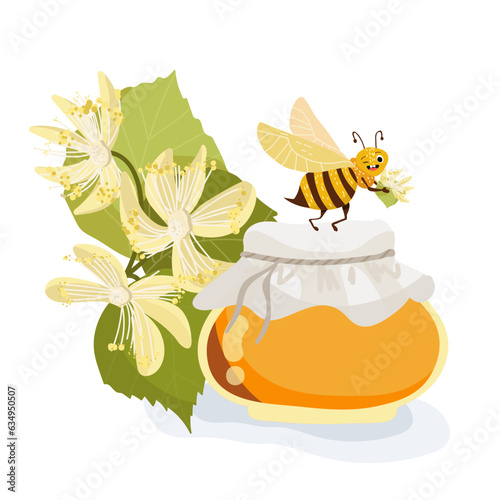 Vector illustration of cartoon character man, woman fumigates beehives with bees, beekeeping, honey.