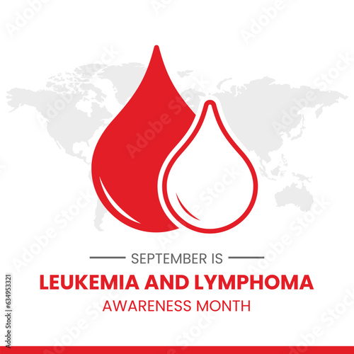 Vector illustration of doubble blood drop icon suitable for posters in celebration of leukemia and lymphoma awareness month