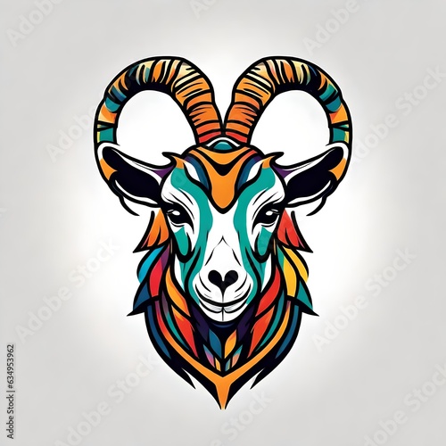 A logo for a business or sports team featuring a goat that is suitable for a t-shirt graphic.