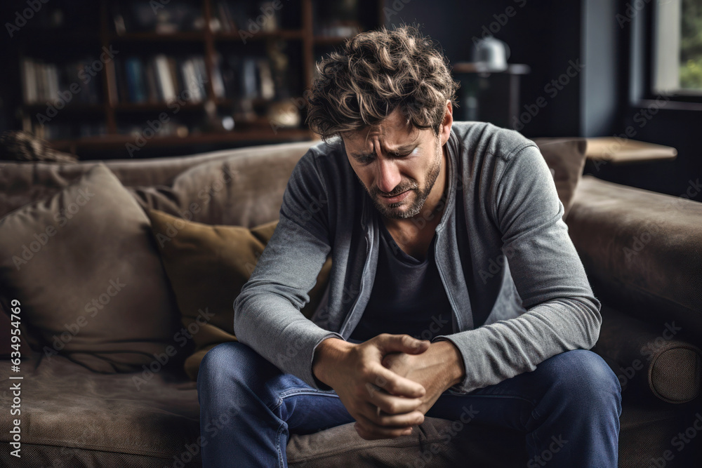 Portrait of a depressed man Portrait of a depressed man