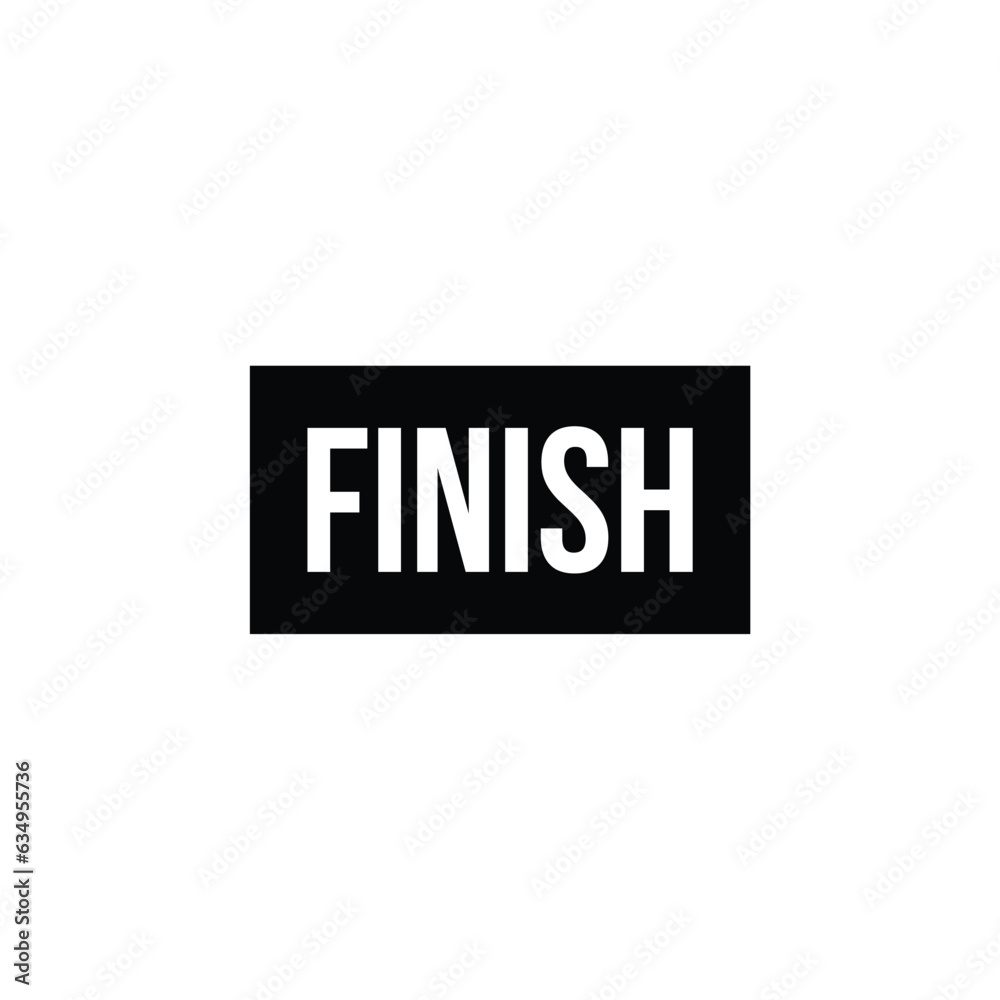 Finish Label Icon: Versatile design element with a touch of sophistication, Finish Label Icon: Versatile design element with a touch of sophistication,