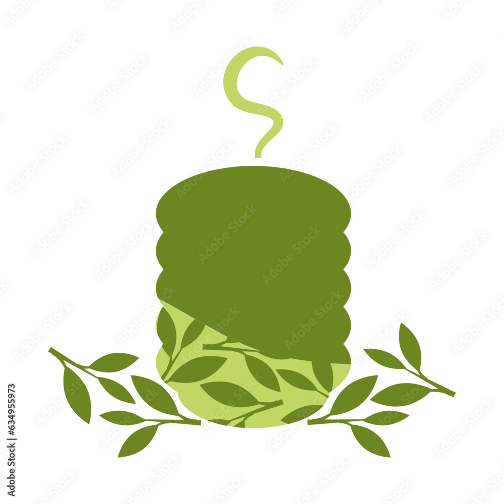 日本茶と茶葉のデザイン素材 Stock Vector | Adobe Stock