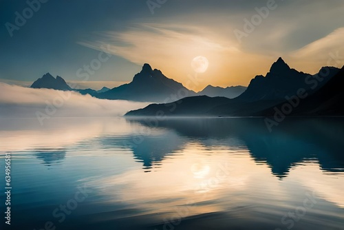 sunrise over the mountains generated ai © kashif 2158