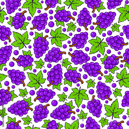 Obraz na płótnie Apple fruit seamless pattern background illustration w salonie
