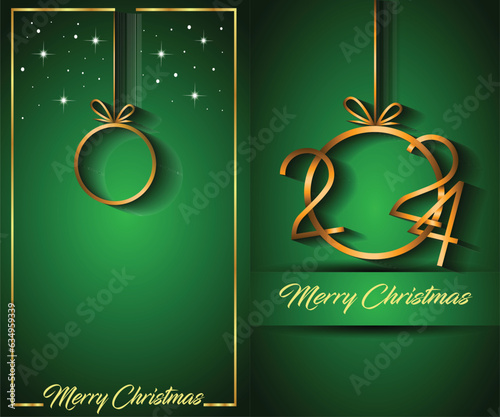 2024 Merry Christmas background for your seasonal invitations, festival posters, greetings cards. 