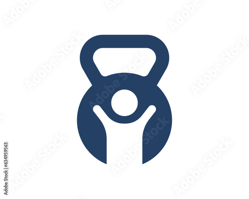 Healthy people inside the gym kettle bell vector