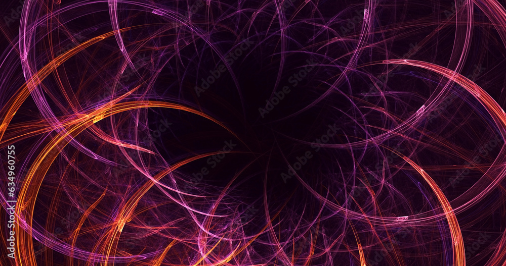 3D rendering abstract circle light background