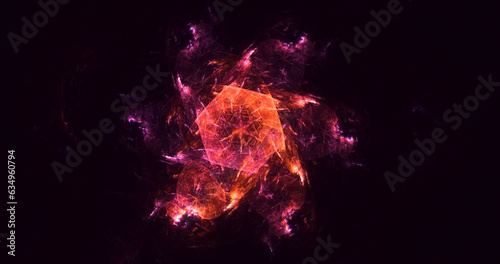 3D rendering abstract fantasy light fractal background