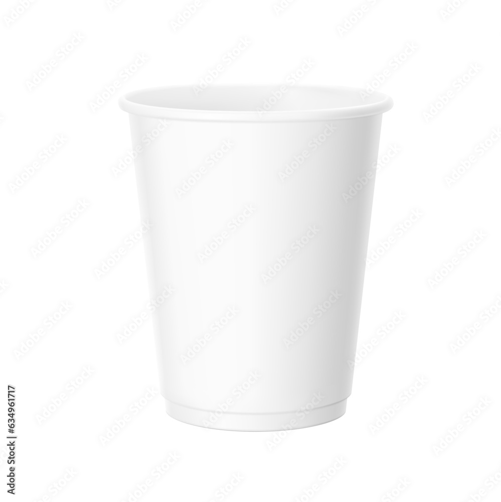 Realistic blank paper cup mockup with double side wall. Coffee to go ...