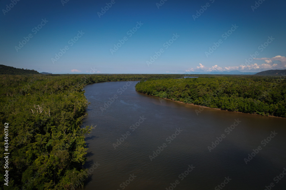 flying over the Daintree river