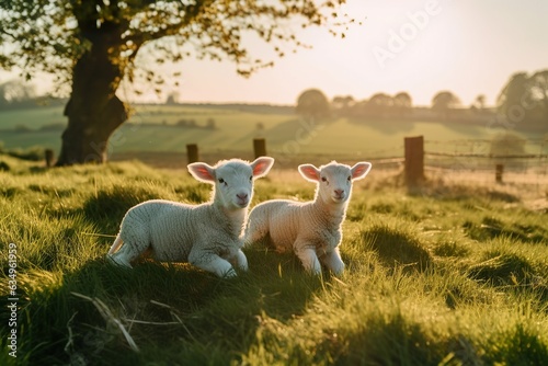 Baby Schaf, Lamm steht auf einer Weide, süßes Schaf auf einer Weide 