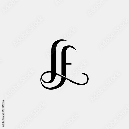 Initial letter LF, overlapping elegant monogram logo, luxury vector.
letter LF script logotype, LF luxury style icon