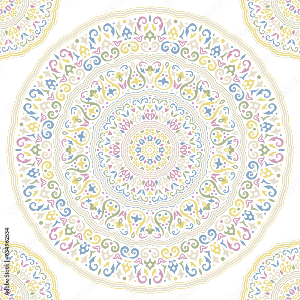Middle Eastern style oriental nostalgic seamless patterns can be used in various designs. Ideal for designing backgrounds, packaging, wallpapers, textiles, kitchen linens, fabrics, stationery, etc...