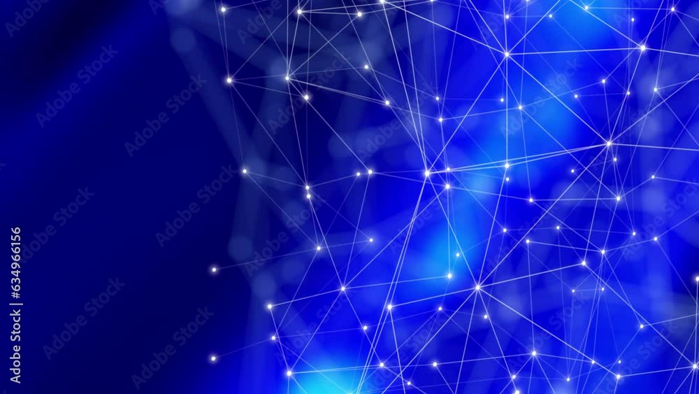 Bright and creative a visual design of connected lines abstract background connections. Moving blue the visual effect of connected lines on a bright and creative background connection