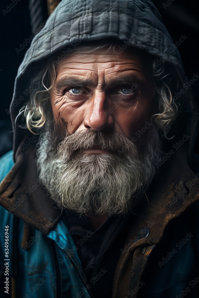 Portrait Of Fisherman, Generative AI Portrait Of Fisherman, Generative AI