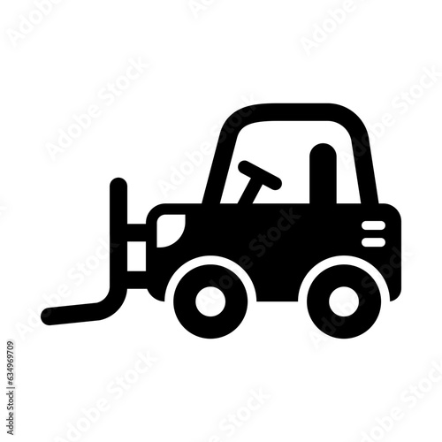 Plow Glyph Icon Design