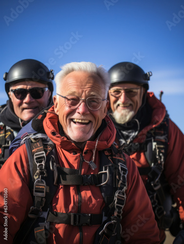 an old man skydiving  © kalafoto