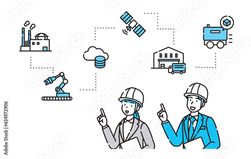 物流　産業　イラスト