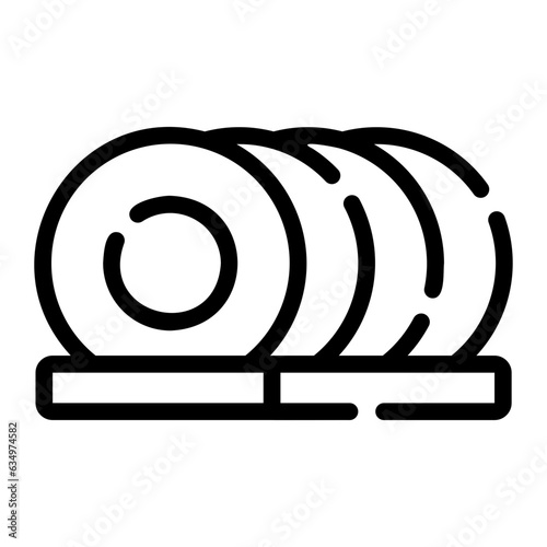 plate rack Line Icon