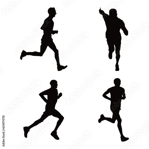 Running Man Silhouette Vector Set © Denu Studios