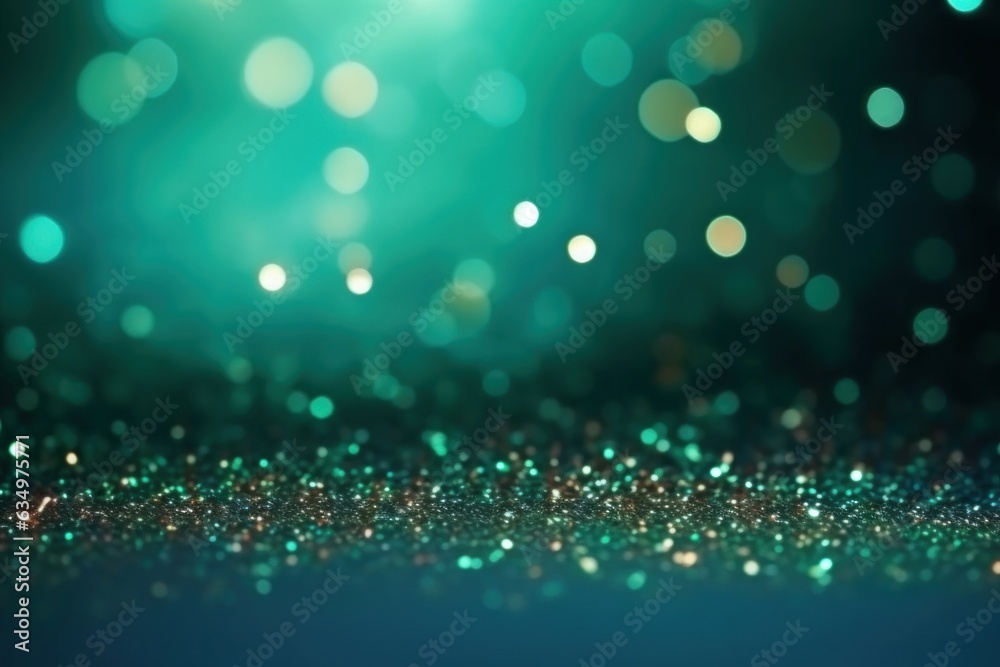Background of blue sequins and glare, sparkling, for the holiday, christmas. With Generative AI technology