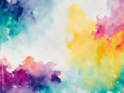 Violet Yellow Watercolor Texture Background