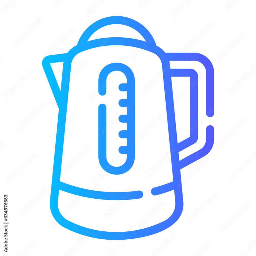 Electric Kettle Line Gradient Icon Electric Kettle Line Gradient Icon