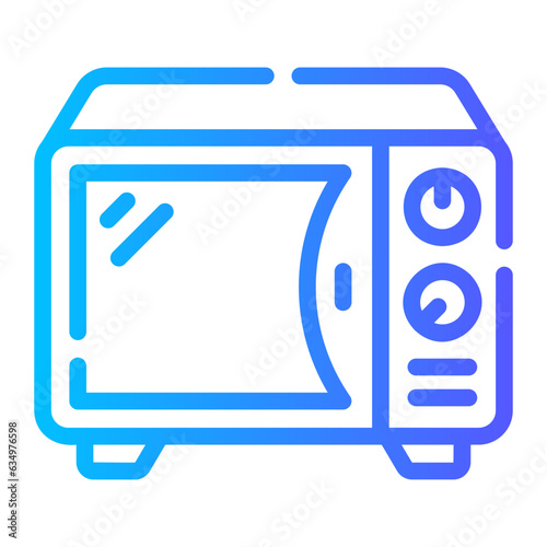 microwave oven Line Gradient Icon