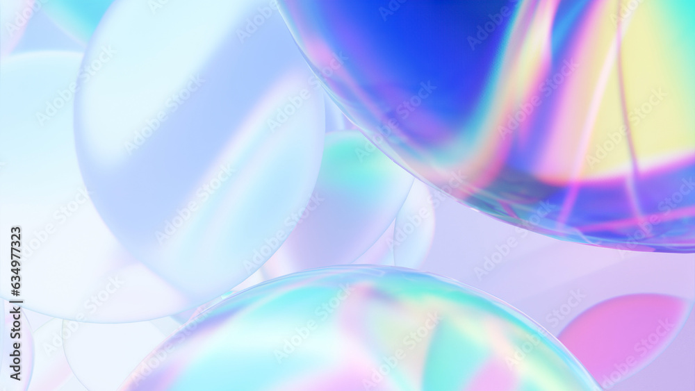 Glass Spheres Background in Pink Colors 3d render Glass Spheres Background in Pink Colors 3d render