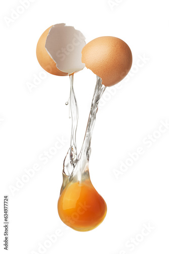 Cracked egg isolated