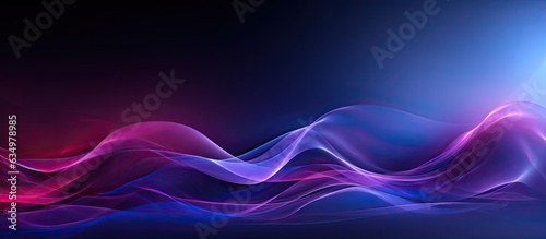 Wallpaper Mural Shiny moving lines design element. Modern purple blue gradient flowing wave lines Torontodigital.ca