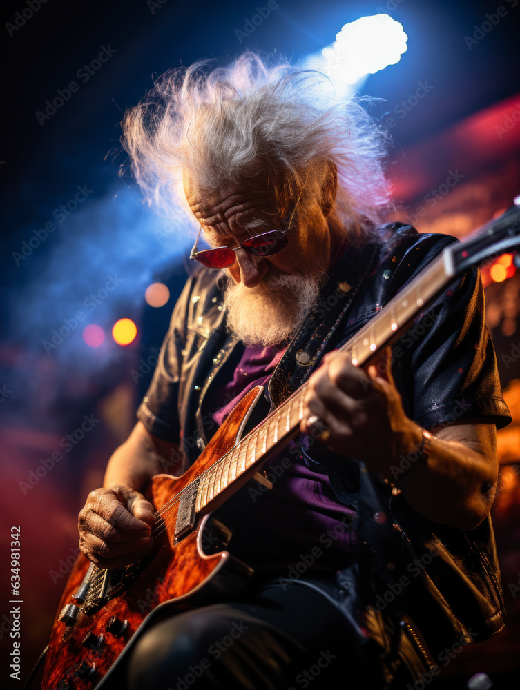 Obraz premium a senior musician performing