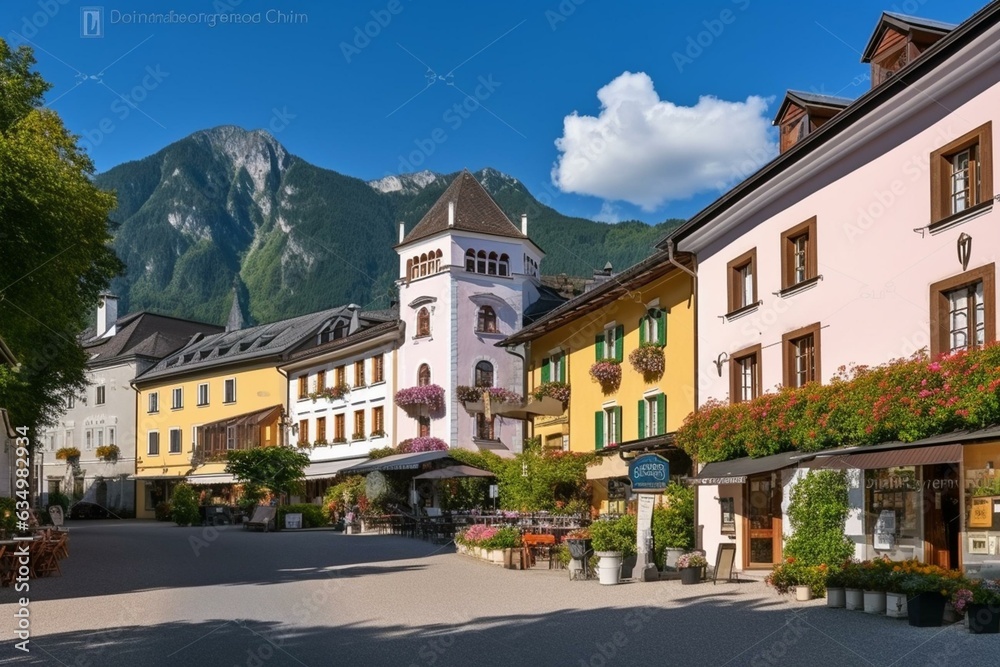 Haiming, Austrian town in Tyrol. Generative AI