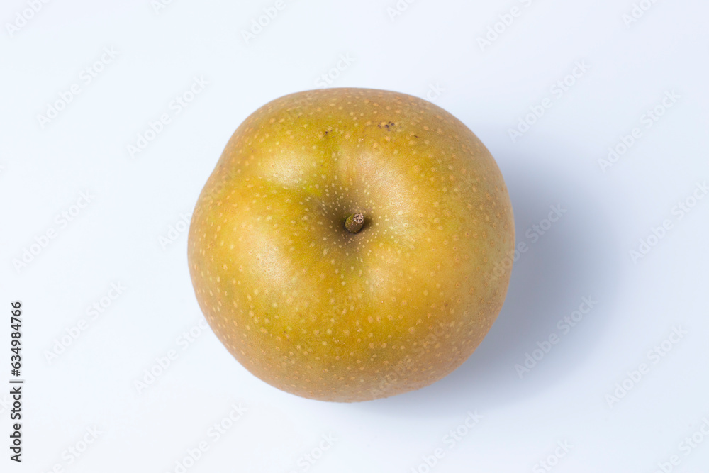 白背景の梨の写真 赤梨 新甘泉