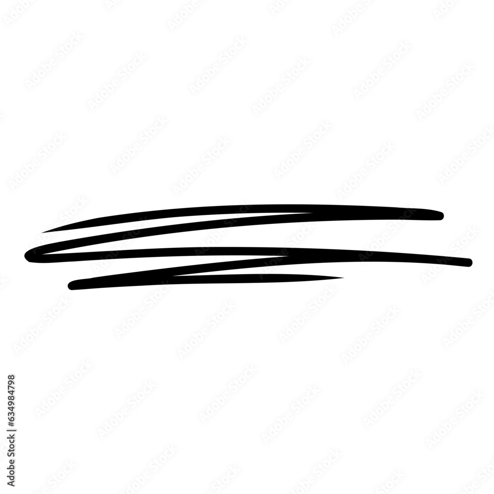 Sketch Line stroke. Hand drawn marker line stroke underline. Highlight underline and strike through. Pen line template. Vector illustration isolated on white background. Sketch Line stroke. Hand drawn marker line stroke underline. Highlight underline and strike through. Pen line template. Vector illustration isolated on white background.