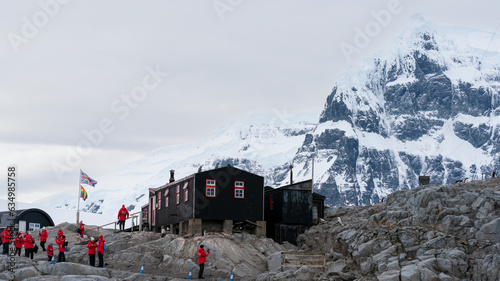 Port Lockroy British Antarctic Base located near the Antarctic Peninsula.