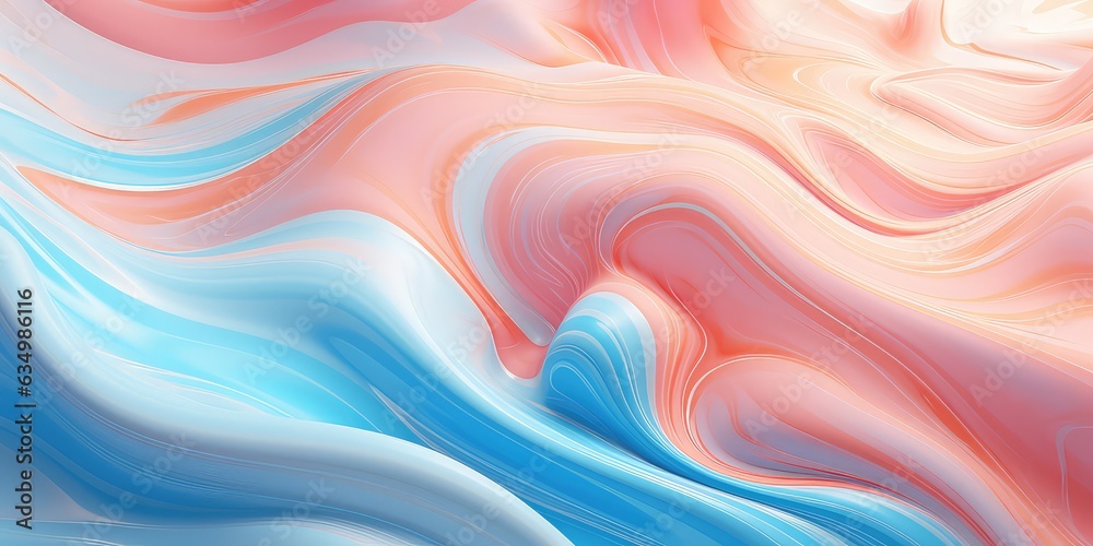 Colorful marble and abstract background texture with natural luxury style swirls of modern curvy waves 3D Rendering