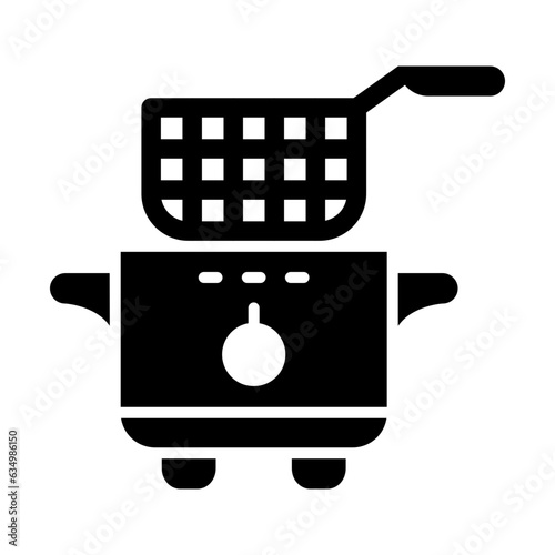 Deep Fryer Glyph Icon Design
