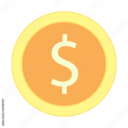 Coin icon design template. vector Illustration.