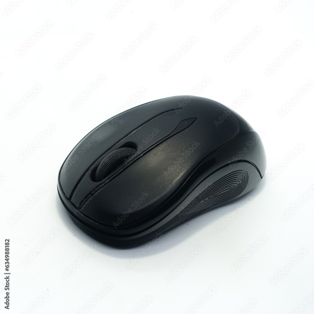 Black computer mouse isolated on white Black computer mouse isolated on white