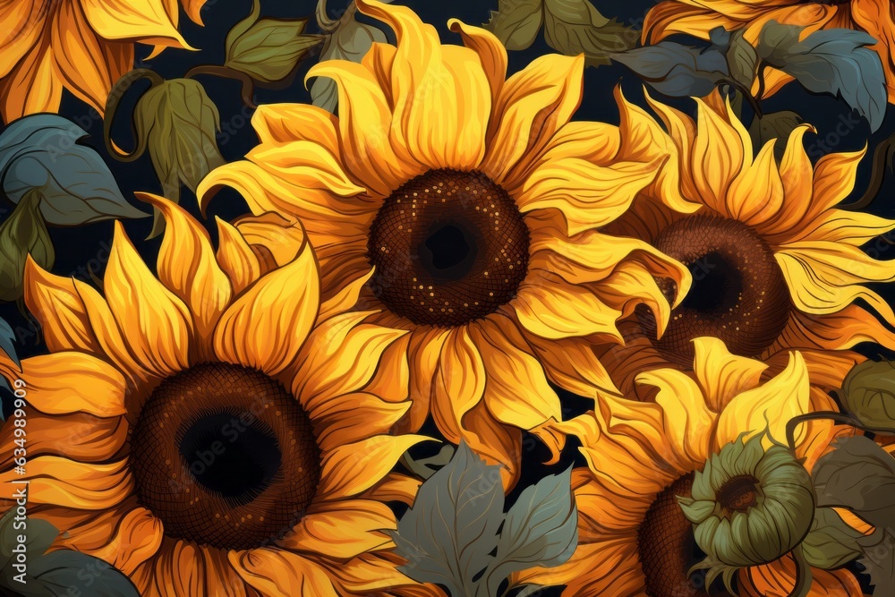 Sunflower illustration Sunflower illustration