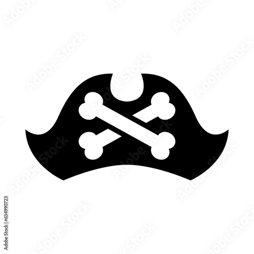 Pirate Hat Glyph Icon Design
