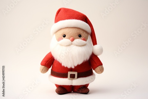 Cute Santa soft toy, close-up, Generative AI © Andrii Fanta