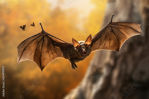bats fly in the sky