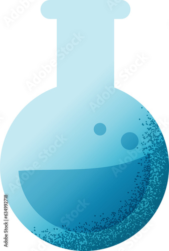 Glass beaker cartoon icon school element student concept isolated illustration