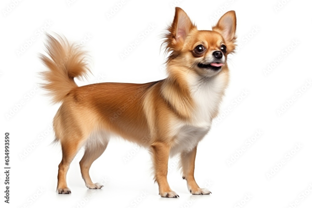 Chihuahua Dog Upright On A White Background