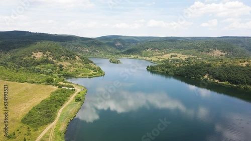 Aerial view of Pchelina Reservoir, Pernik Region, Bulgaria photo