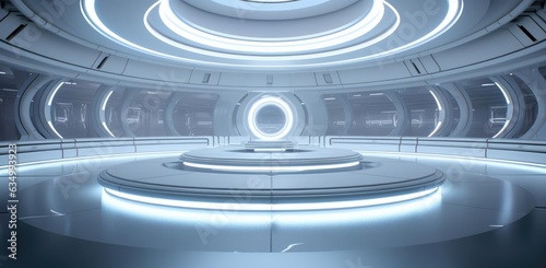 Futuristic round showroom