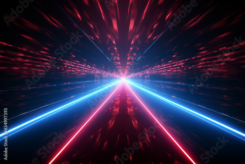 Neon arrow pierces reality, offering a unique visual perspective with its luminous guidance. Generative AI